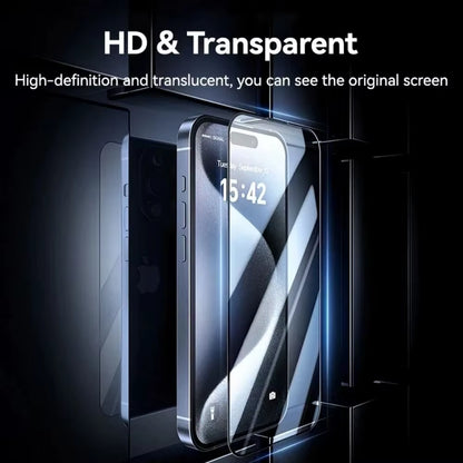 1/2Pcs HD Glass for  16 15 14 13 12 11 Pro Max Screen Protector 16 plus HD with Installing Cover HD Dust-Proof Glass